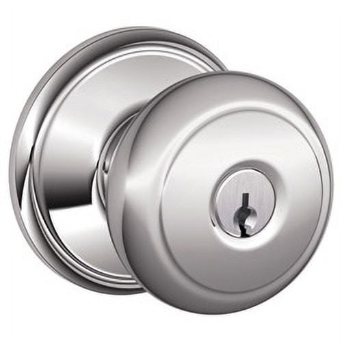 Schlage F51A Andover 625 Andover Entry Door Lock Bright Chrome