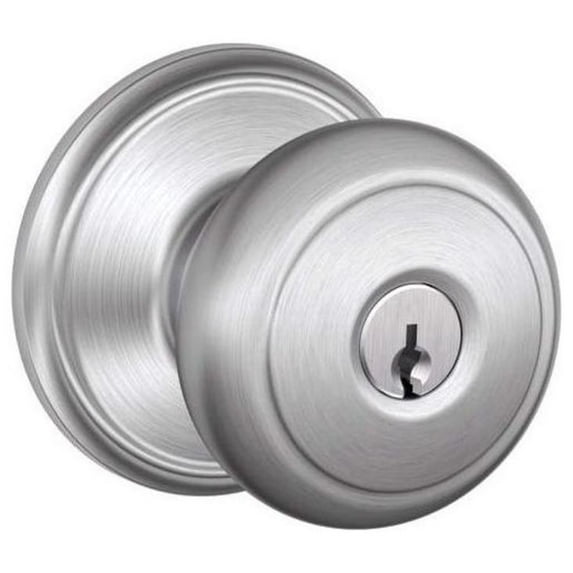 Schlage F51A Andover 626 Andover Entry Door Lock Satin Chrome