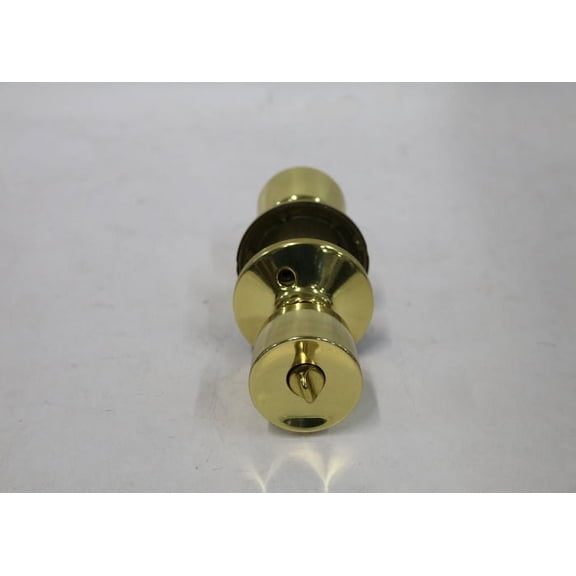 Schlage F51A BEL605KA4 Bell Entry Door Knob Bright Brass Lockset