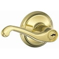 thumbnail image 1 of Schlage F51A Flair Keyed Entry Lock C Keyway with 16211 Latch 10063 Strike Lifetime Brass Finish, 1 of 7
