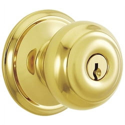 Schlage F51A GEORGIAN 505 Entry Door Lock Lifetime Bright Brass