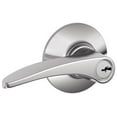 thumbnail image 1 of Schlage F51A Manhattan Keyed Entry Lock C Keyway with 16211 Latch 10063 Strike Bright Chrome Finish, 1 of 3