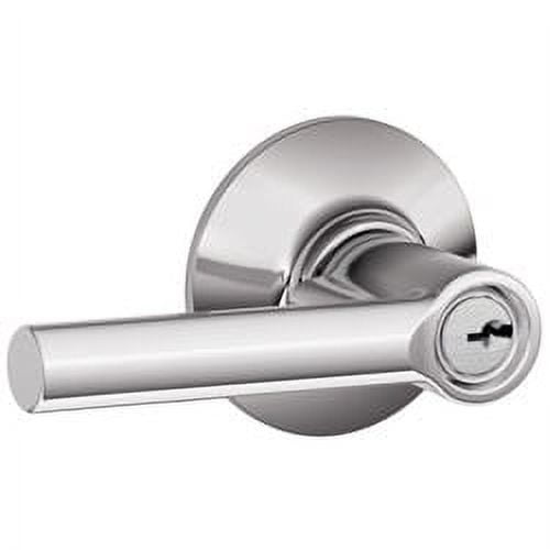 Schlage F51ABRW625GRW F51A Broadway 625 GRW Greenwich Deco Rose Entry Door Lock, Bright Chrome