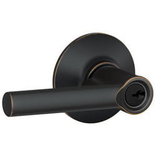 Schlage F51ABRW716CEN F51A BROADWAY 716 CEN Century Deco Rose Entry Door Lock, Aged Bronze