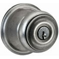 thumbnail image 1 of Schlage F51AGEO621 Distressed Nickel Georgian Keyed Entry F51A Panic Proof Door Knob, 1 of 7