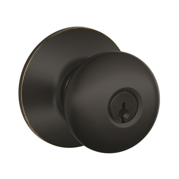 Schlage F51AVPLY716 Aged Bronze Plymouth Keyed Entry Knob