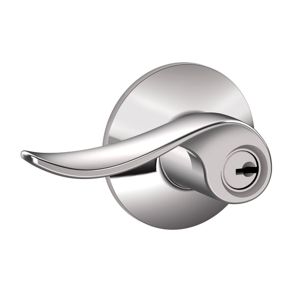 Schlage F51AVSAC625 Bright Chrome Sacramento Lever Keyed Entry Lock