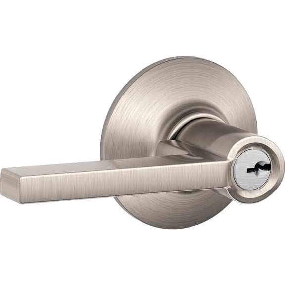 Schlage F51VLAT619 Latitude Keyed Entry Lever, Satin Nickel