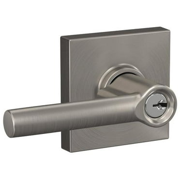 Schlage F51a-Brw-Col Broadway Single Cylinder Keyed Entry Door Lever Set - Nickel