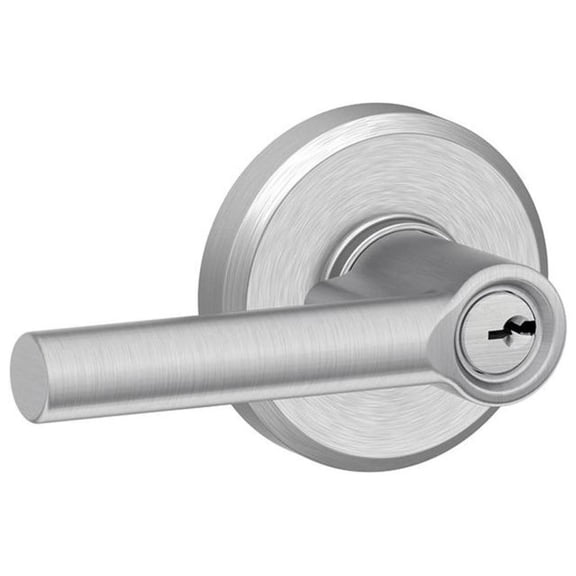 Schlage F51ABRW626GSN Broadway Single Cylinder Keyed Entry Door Lever Set - Chrome