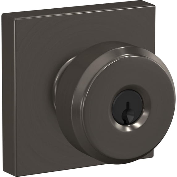 Schlage F51ABWE530COL Bowery Single Cylinder Keyed Entry Door Knob Set - Stainless Steel