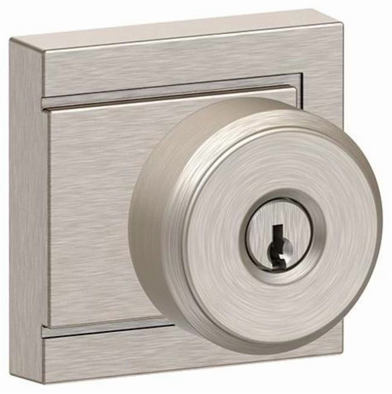 Schlage F51ABWE619ULD Bowery Keyed Entry Single Cylinder Door Knob Set - Nickel