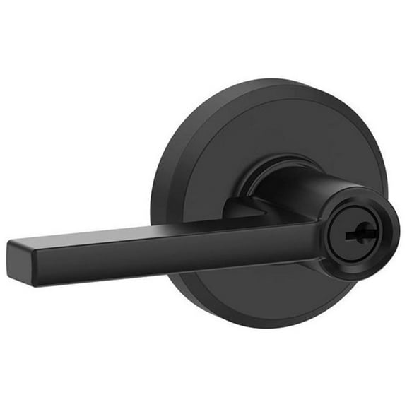 Schlage F51a-Lat-Gsn Latitude Single Cylinder Keyed Entry Door Lever Set - Black