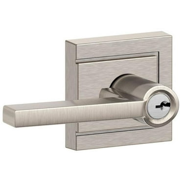 Schlage F51a-Lat-Uld Latitude Single Cylinder Keyed Entry Door Lever Set - Nickel