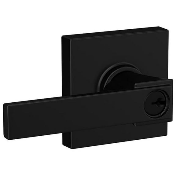 Schlage F51a-Nbk-Col Northbrook Single Cylinder Keyed Entry Door Lever Set - Black