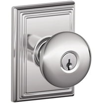 Schlage F51a-Ply-Add Plymouth Keyed Entry Single Cylinder Door Knob Set - Chrome