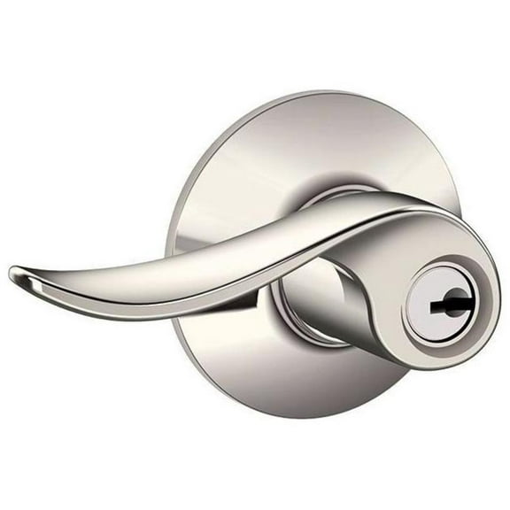 Schlage F51a-Sac Sacramento Single Cylinder Keyed Entry Door Lever Set - Nickel