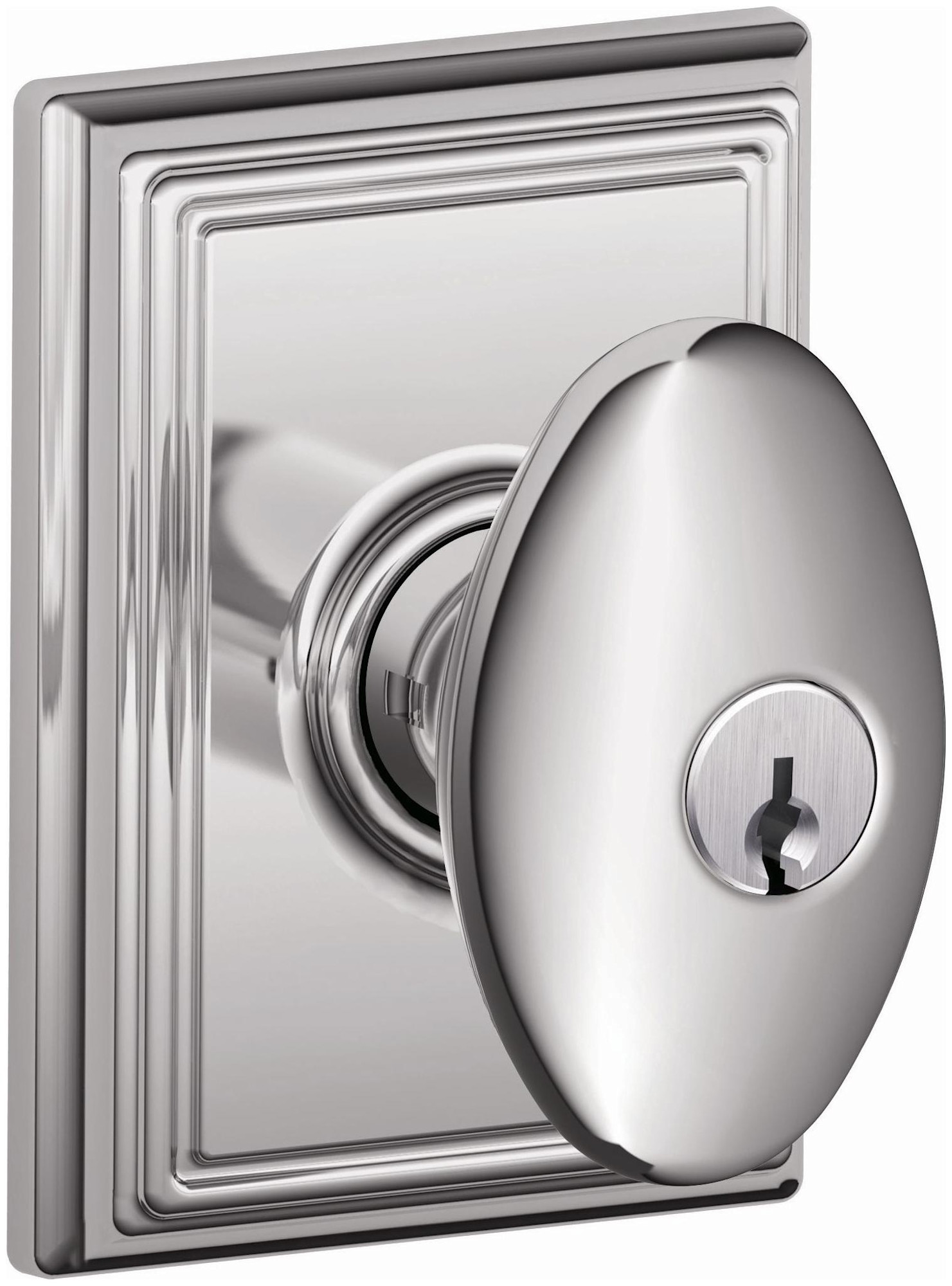 Schlage F51ASIE625ADD Siena Keyed Entry Single Cylinder Door Knob Set - Chrome