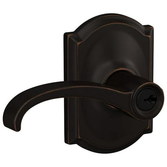 Schlage F51a-Wit-Cam Custom Whitney Single Cylinder Keyed Entry Door Lever Set - Bronze