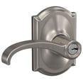 thumbnail image 1 of SCHLAGE F51A WIT 619 CAM Whitney Lever with Camelot Trim Keyed Entry Lock, Satin Nickel, 1 of 4