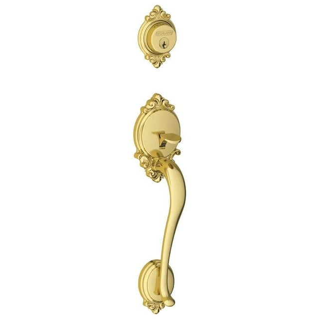 Schlage F58-Brk Brookshire Keyed Handleset Single Cylinder (Interior Side Sold Separately)