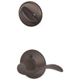 thumbnail image 1 of Schlage F59 ACC 613 LH Accent Interior Left-Handed Lever with Deadbolt, Oil Rubbed Bronze (Interior Half Only), 1 of 8