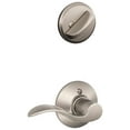 thumbnail image 1 of Schlage F59 ACC 619 RH Accent Interior Right-Handed Lever with Deadbolt, Satin Nickel (Interior Half Only), 1 of 2