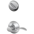 thumbnail image 1 of Schlage F59 ACC 626 LH Accent Interior Left-Handed Lever with Deadbolt, Brushed Chrome (Interior Half Only), 1 of 2