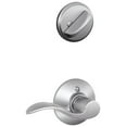 thumbnail image 1 of Schlage F59 ACC 626 RH Accent Interior Right-Handed Lever with Deadbolt, Brushed Chrome (Interior Half Only), 1 of 2