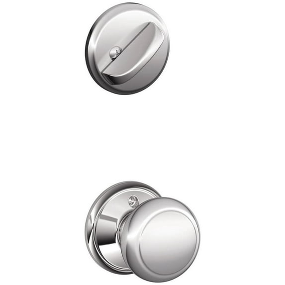 Schlage F59 AND 625 Andover Interior Knob with Deadbolt, Bright Chrome (Interior Half Only)