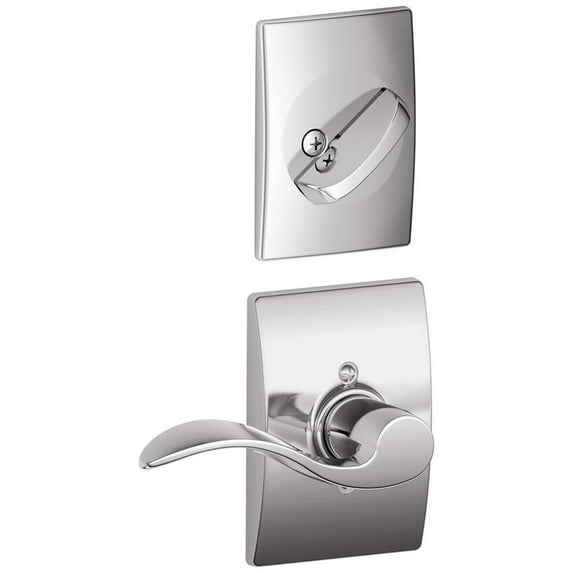 Schlage F59-Acc-Cen-Rh Accent Right Handed Single Cylinder Interior Pack - Chrome
