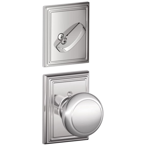 Schlage F59AND625ADD Andover Single Cylinder Interior Pack - Chrome