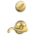 thumbnail image 1 of Schlage F59 CLT RH 605 Callington Lever Right Handed Inside Trim For Single Cylinder Handleset, Bright Brass, 1 of 1