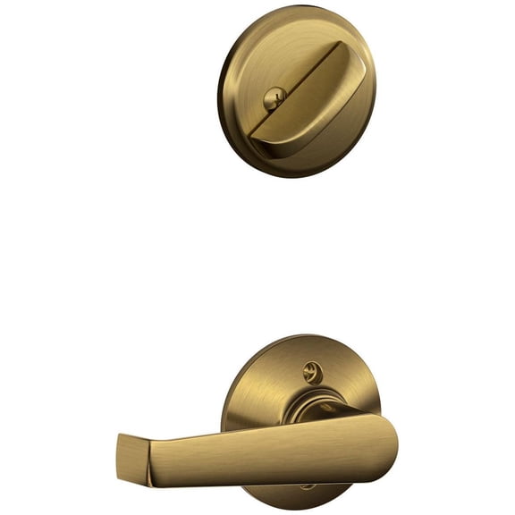 Schlage F59 ELA 609 Elan Interior Lever with Deadbolt, Antique Brass (Interior Half Only)