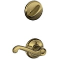 thumbnail image 1 of Schlage F59 FLA 609 RH Flair Interior Right-Handed Lever with Deadbolt, Antique Brass (Interior Half Only), 1 of 3