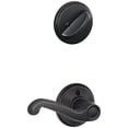 thumbnail image 1 of Schlage F59 FLA 716 RH Flair Interior Right-Handed Lever with Deadbolt, Aged Bronze (Interior Half Only), 1 of 3