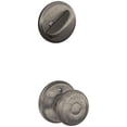 thumbnail image 1 of Schlage F59 GEO 621 Georgian Interior Knob with Deadbolt, Distressed Nickel (Interior Half Only), 1 of 1