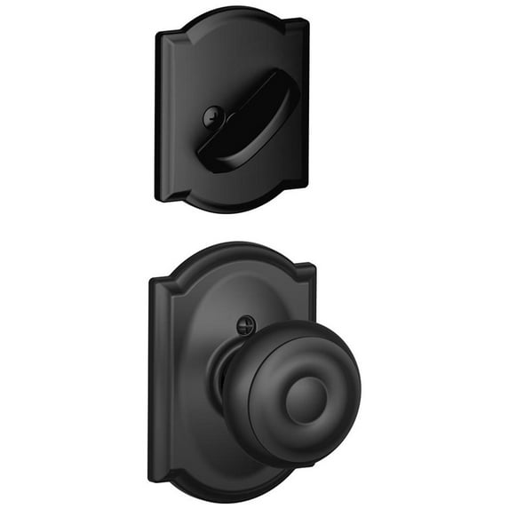 Schlage F59-Geo-Cam Georgian Single Cylinder Interior Pack - Black