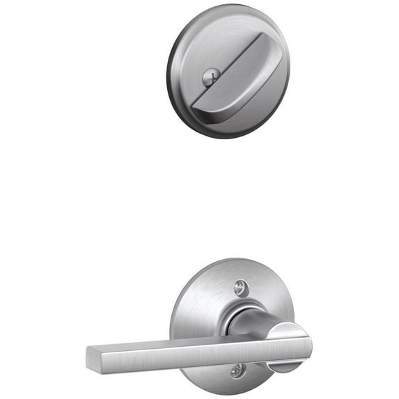 Schlage F59 LAT 626 Latitude Interior Lever with Deadbolt, Brushed Chrome (Interior Half Only)