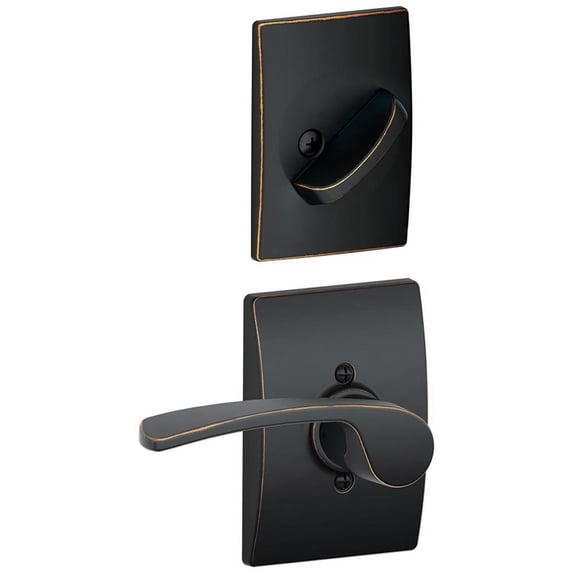 Schlage F59 MER 716 CEN Century Collection Merano Right-Handed Handleset Interior Lever, Aged Bronze (Interior Half Only