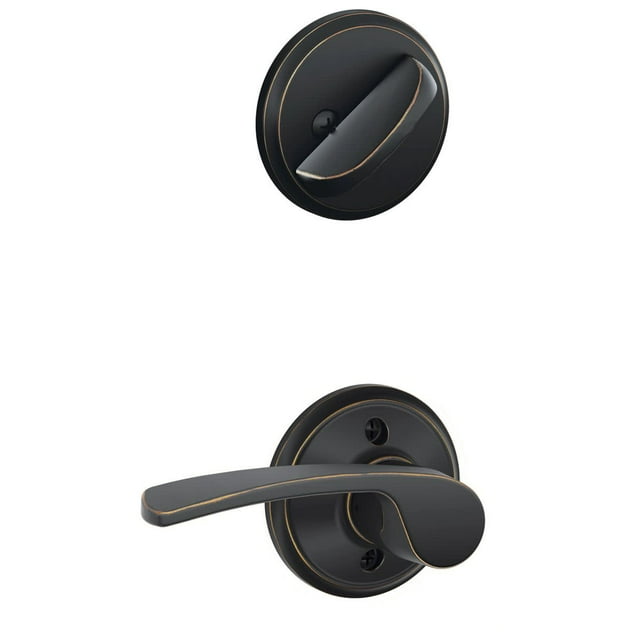 Schlage F59 MER 716 RH Merano Interior RightHanded Lever with Deadbolt