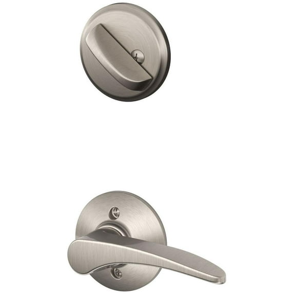 Schlage F59 MNH 619 LH Manhattan Interior Left-Handed Lever with Deadbolt, Satin Nickel (Interior Half Only)