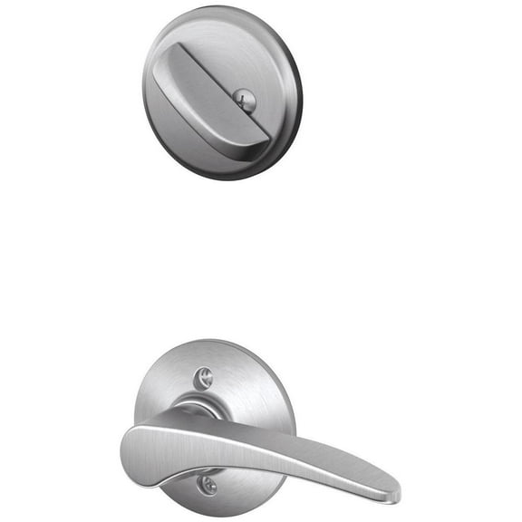 Schlage F59 MNH 626 LH Manhattan Interior Left-Handed Lever with Deadbolt, Brushed Chrome (Interior Half Only)