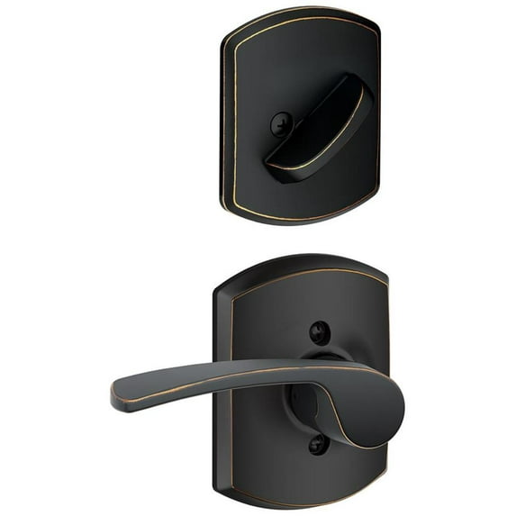 Schlage F59-Mer-Grw-Rh Merano Right Handed Single Cylinder Interior Pack - Bronze