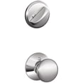 thumbnail image 1 of Schlage F59 PLY 625 Plymouth Interior Knob with Deadbolt, Bright Chrome (Interior Half Only), 1 of 3