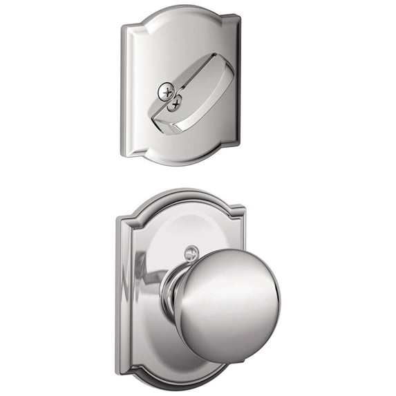 Schlage F59PLY625CAM Plymouth Single Cylinder Interior Pack - Chrome
