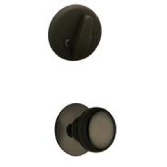 Schlage F59 PLY 613 Plymouth Interior Knob with Deadbolt Oil Rubbed Bronze Interior Half Only