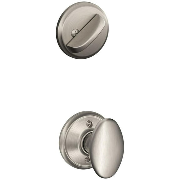 Schlage F59 SIE 619 Siena Interior Knob with Deadbolt, Satin Nickel (Interior Half Only)