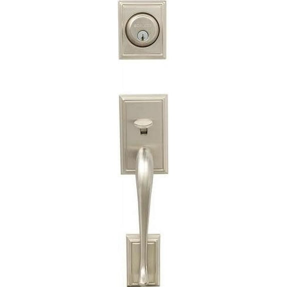 Schlage F62-Add-Ply Double Cylinder Addison Handleset - Nickel