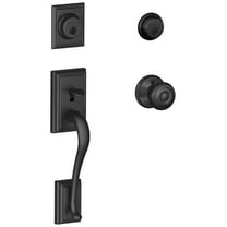 Schlage F62-Add-Geo Addison Double Cylinder Handleset - Black